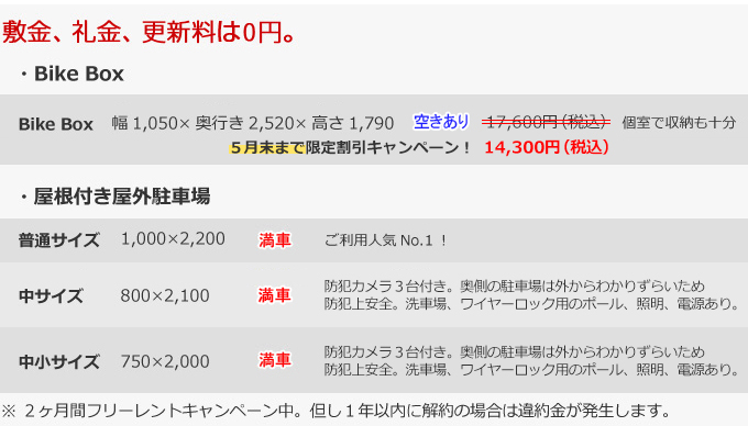 浦安２ご利用料金表